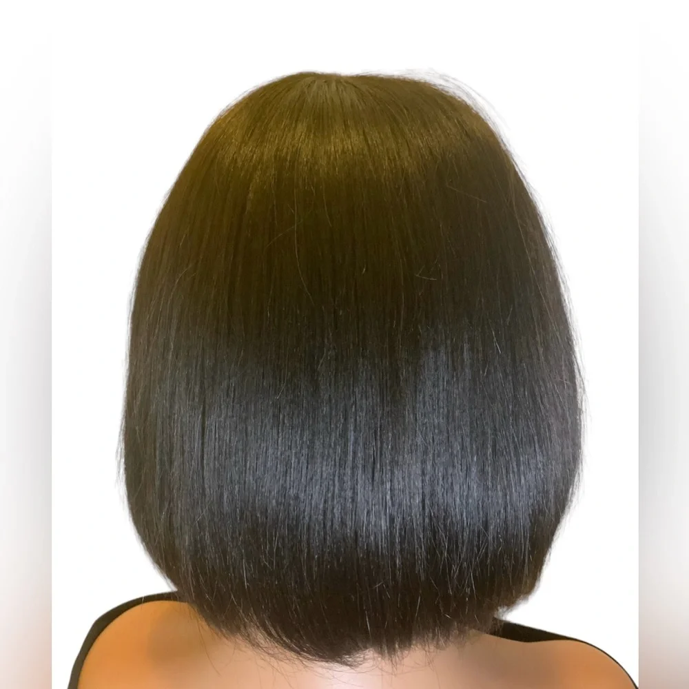 BC263 Brazilian Remy Short Straight Bob Wig 8”